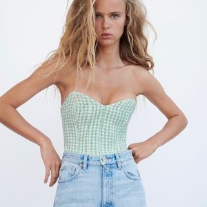 Zara - Structured Corset Crop Top